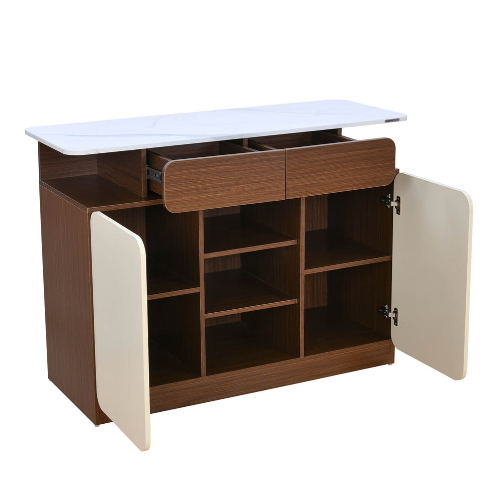 Atlas Multipurpose Storage Unit- Legno Oak Dark & Ivory