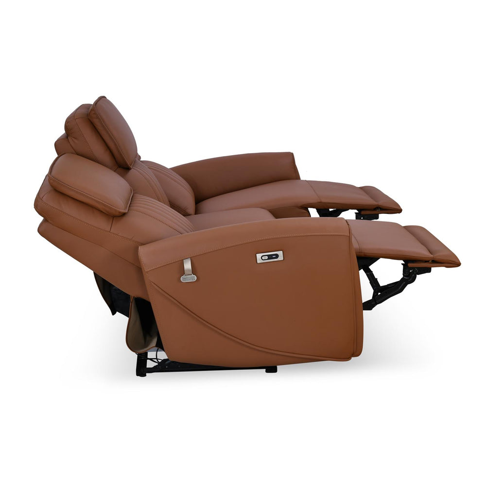 Earthyn 3 Seater Electric Recliner- Chestnut Brown