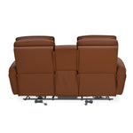 Earthyn 2 Seater Electric Recliner with Console- Chestnut Brown