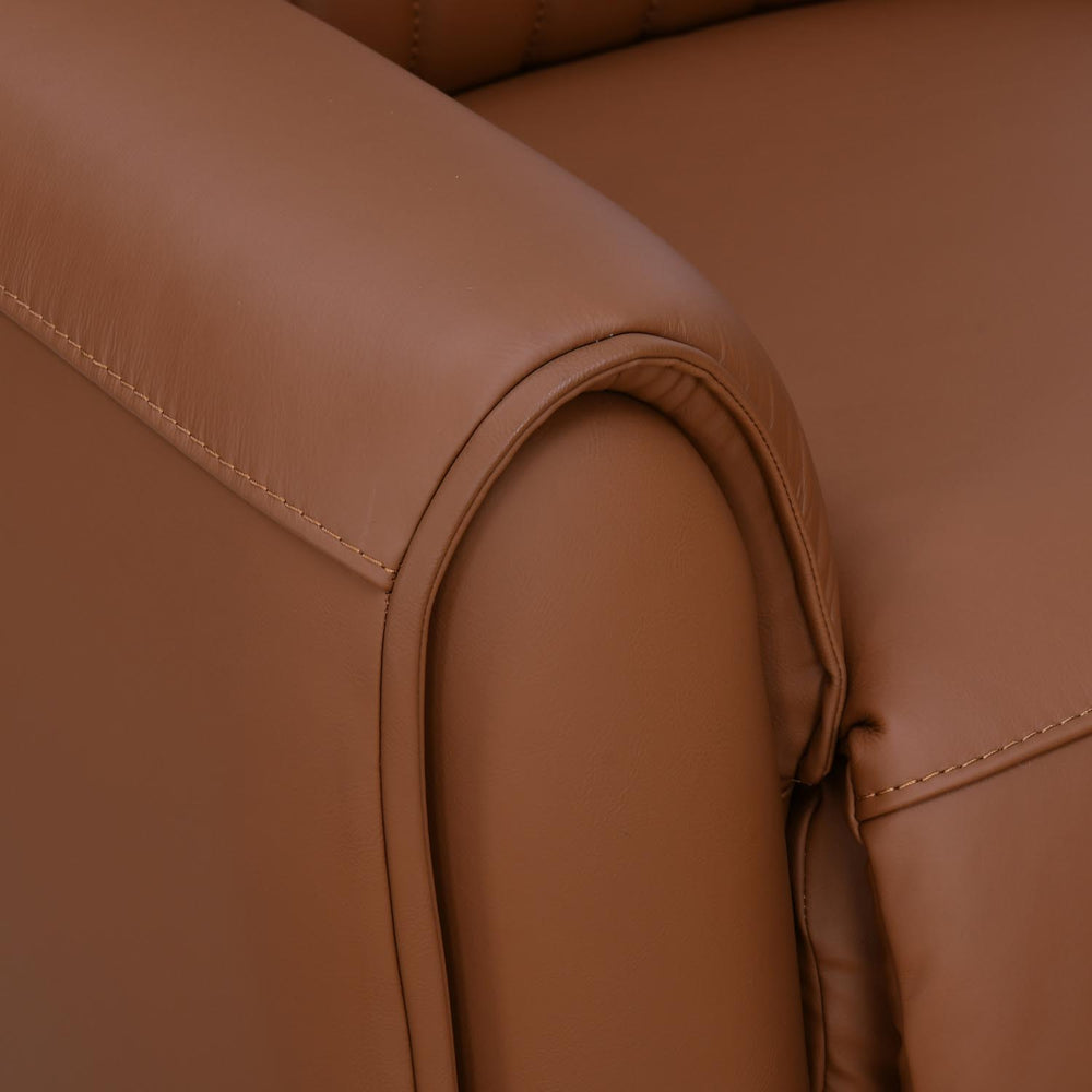 Earthyn 1 Seater Electric Recliner with 3R Mechanism- Chestnut Brown
