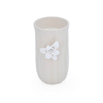 Elan Flora Oval Lily Candle Holder- Cream & White, Small