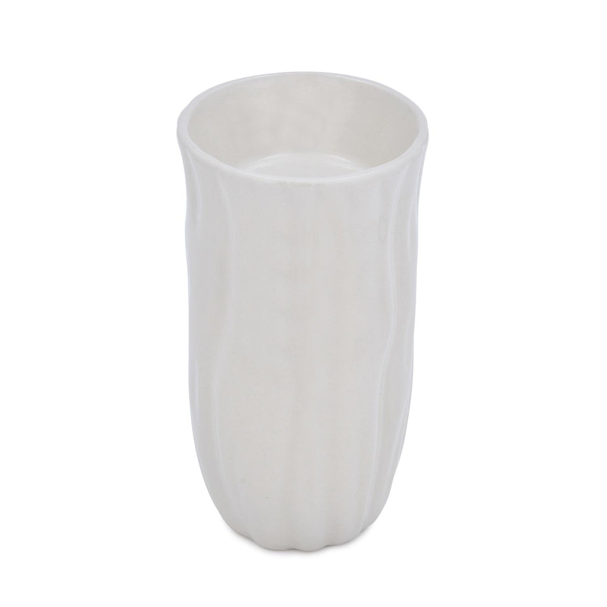 Elan Flora Oval Lily Candle Holder- Cream & White, Medium
