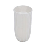 Elan Flora Oval Lily Candle Holder- Cream & White, Medium
