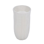 Elan Flora Oval Lily Candle Holder- Cream & White, Medium