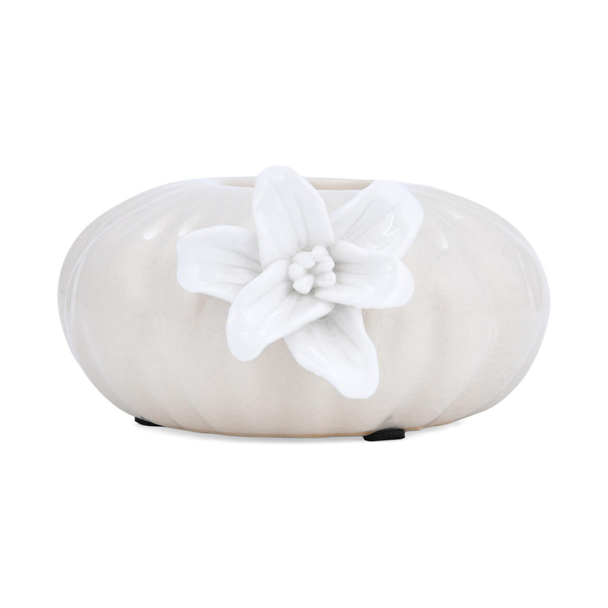 Elan Flora Pebble Lily Votive - Cream & White