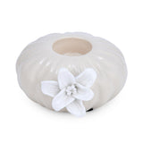 Elan Flora Pebble Lily Votive - Cream & White