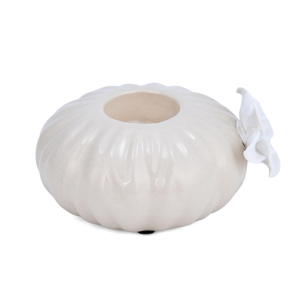Elan Flora Pebble Lily Votive - Cream & White