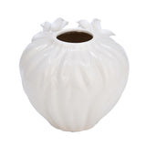 Elan Flora Dual Lily Pot Vase- Cream & White