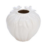 Elan Flora Dual Lily Pot Vase- Cream & White