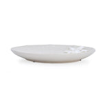 Elan Flora Round Lily Platter- Cream & White