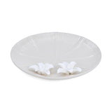 Elan Flora Round Lily Platter- Cream & White