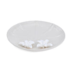 Elan Flora Round Lily Platter- Cream & White