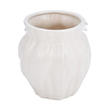 Elan Flora Oval Dual Lily Small Vase- Cream & White