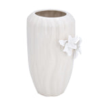 Elan Flora Semi Oval Dual Lily Large Vase- Cream & White