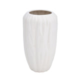 Elan Flora Semi Oval Dual Lily Large Vase- Cream & White