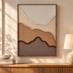 Modern Muse Abrstact Mountain 1 Canvas Painting- Brown