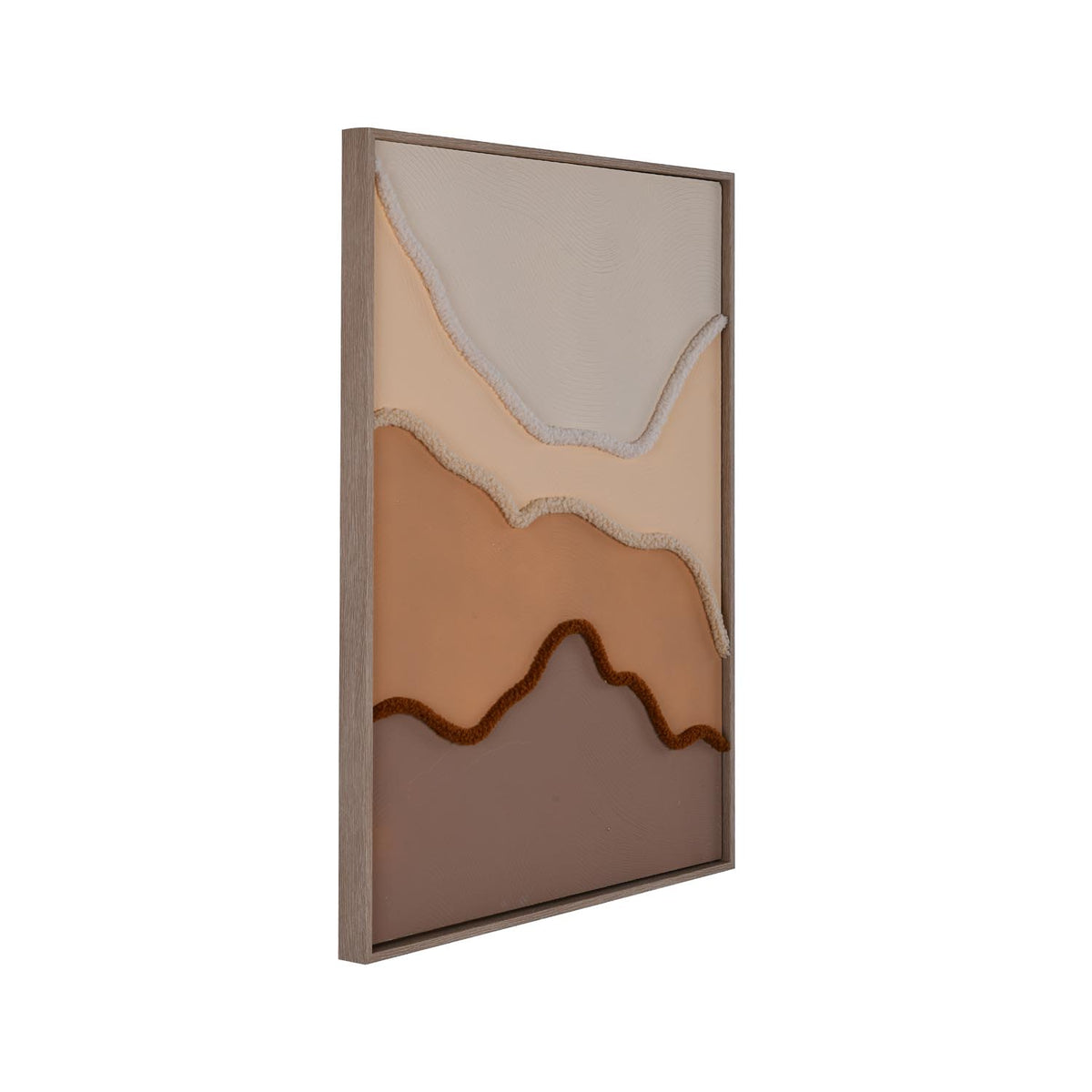 Modern Muse Abrstact Mountain 1 Canvas Painting- Brown