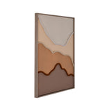 Modern Muse Abrstact Mountain 1 Canvas Painting- Brown