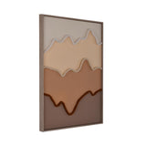 Modern Muse Abrstact Mountain 2 Canvas Painting- Brown