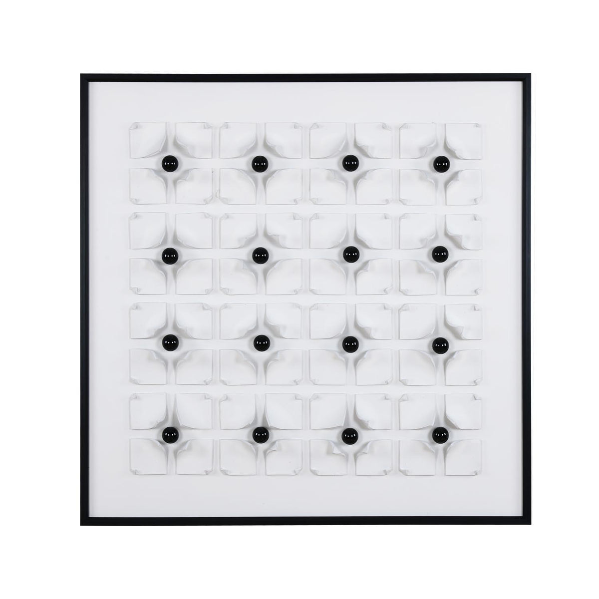 Art Couture Black Grid Wall Art- Multicolor