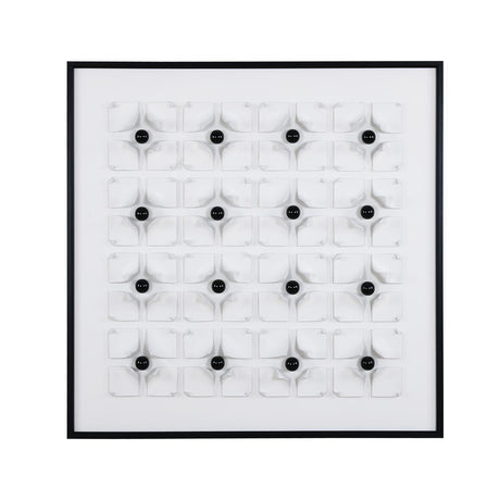 Art Couture Black Grid Wall Art- Multicolor