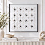Art Couture Black Grid Wall Art- Multicolor