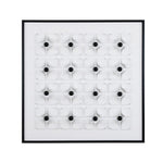 Art Couture Black Grid Wall Art- Multicolor