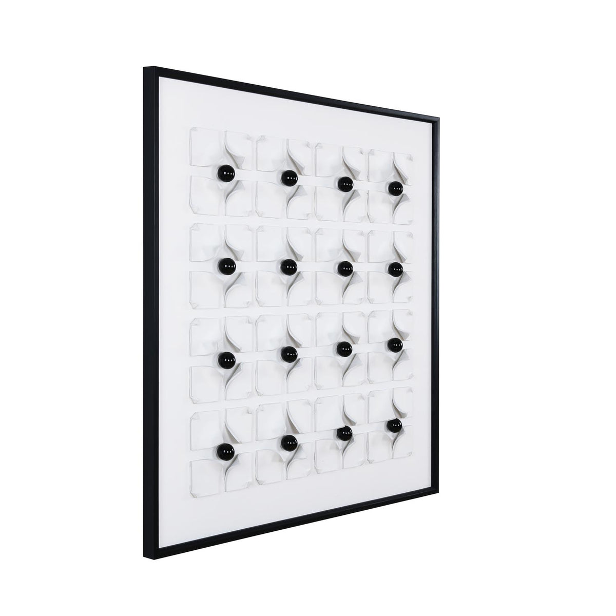 Art Couture Black Grid Wall Art- Multicolor