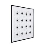 Art Couture Black Grid Wall Art- Multicolor