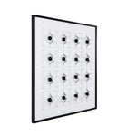 Art Couture Black Grid Wall Art- Multicolor