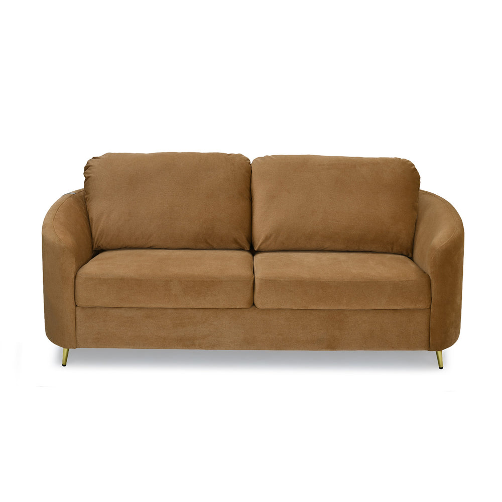 Arch 3 Seater Fabric Sofa- Rust Brown