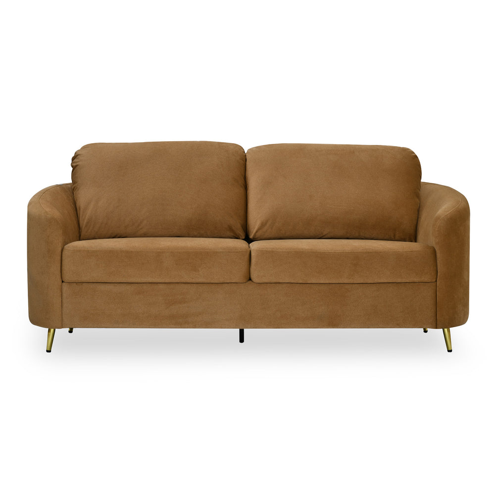 Arch 3 Seater Fabric Sofa- Rust Brown