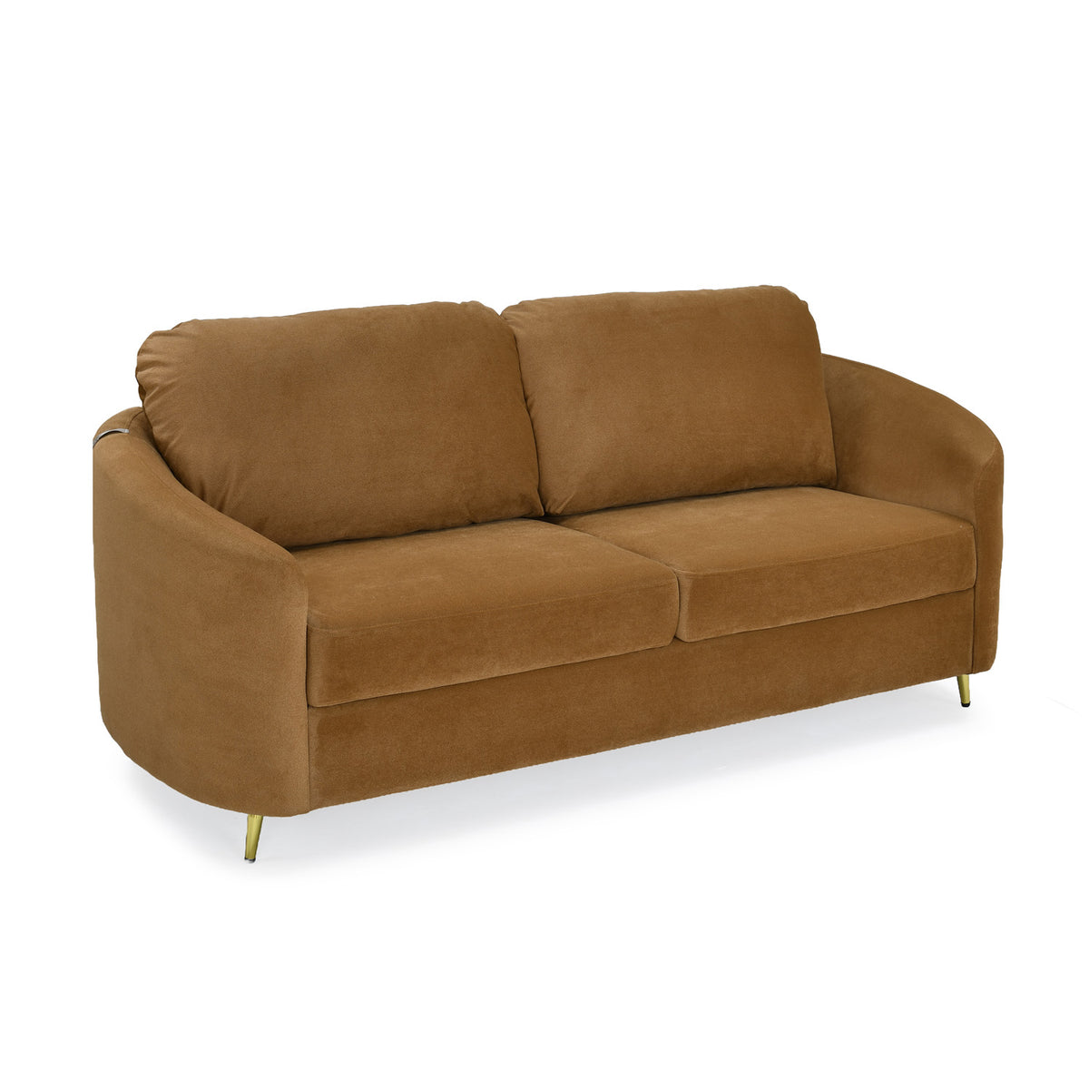 Arch 3 Seater Fabric Sofa- Rust Brown