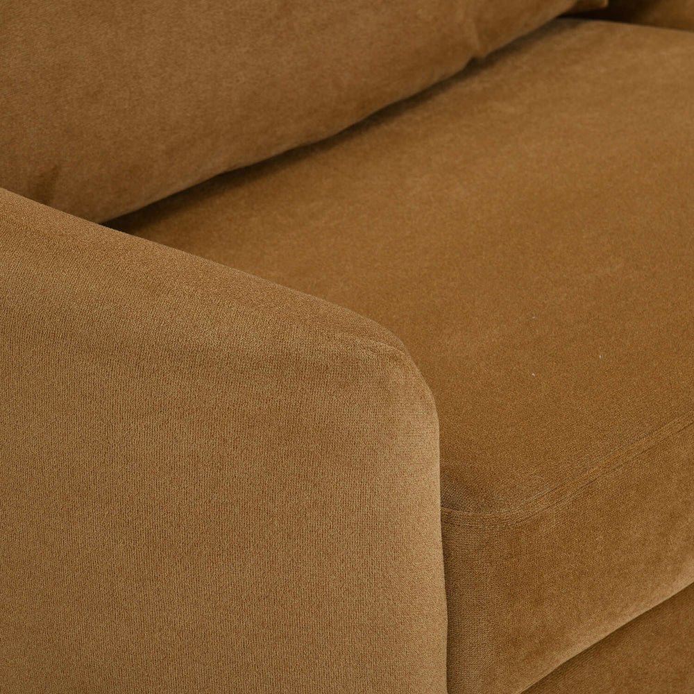 Arch 3 Seater Fabric Sofa- Rust Brown