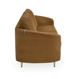 Arch 3 Seater Fabric Sofa- Rust Brown