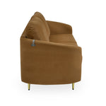 Arch 3 Seater Fabric Sofa- Rust Brown