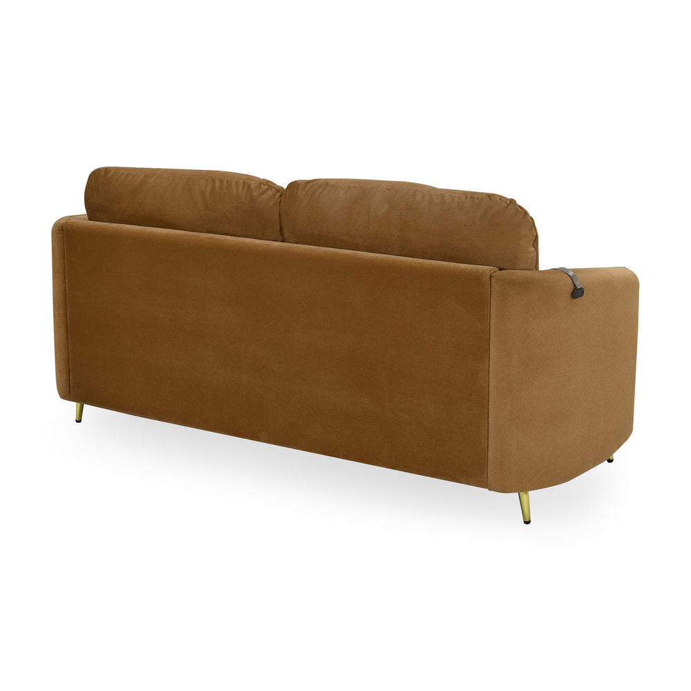 Arch 3 Seater Fabric Sofa- Rust Brown