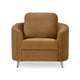 Arch 1 Seater Fabric Sofa- Rust Brown
