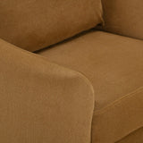 Arch 1 Seater Fabric Sofa- Rust Brown