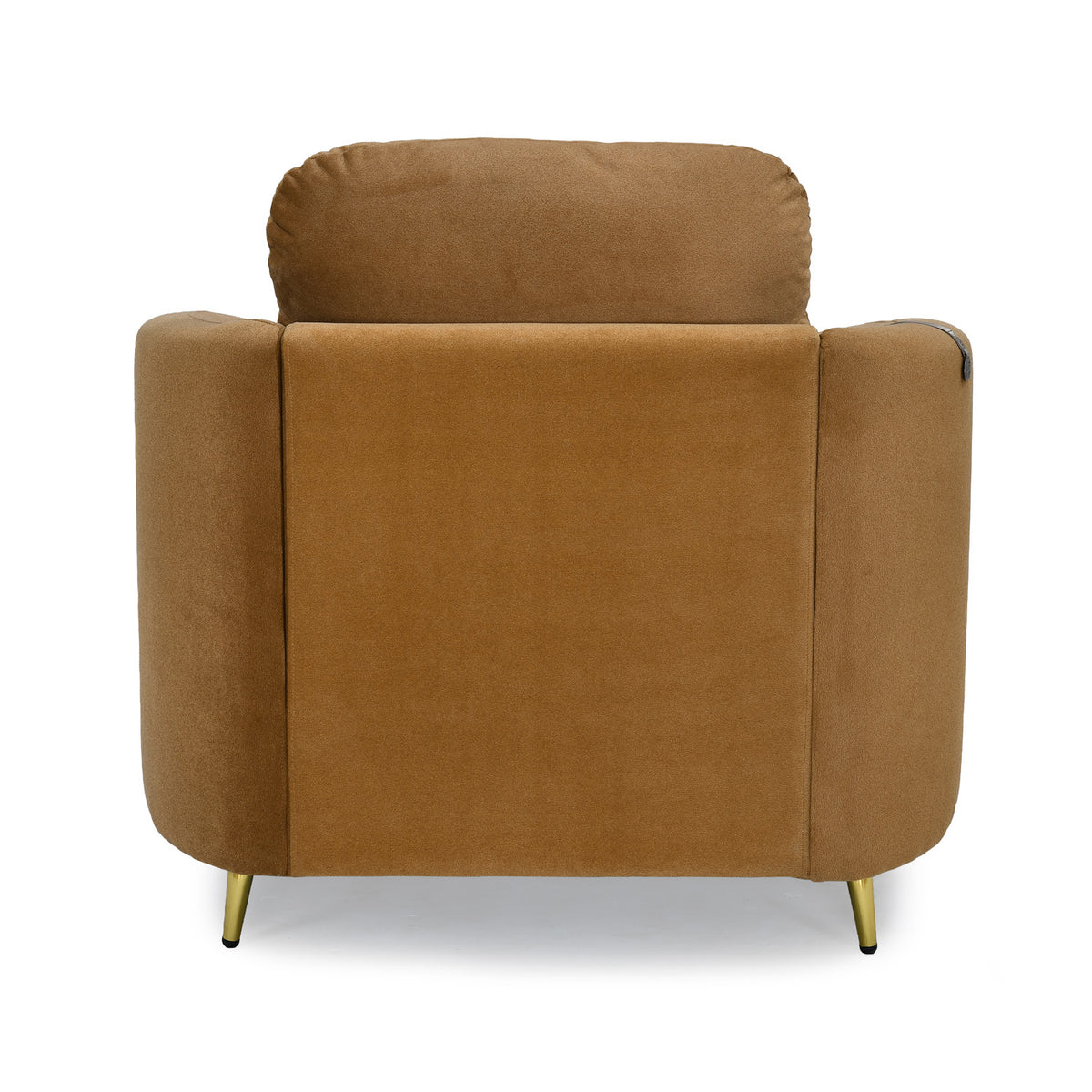 Arch 1 Seater Fabric Sofa- Rust Brown