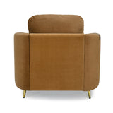 Arch 1 Seater Fabric Sofa- Rust Brown