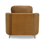 Arch 1 Seater Fabric Sofa- Rust Brown
