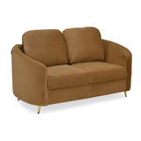 Arch 2 Seater Fabric Sofa- Rust Brown