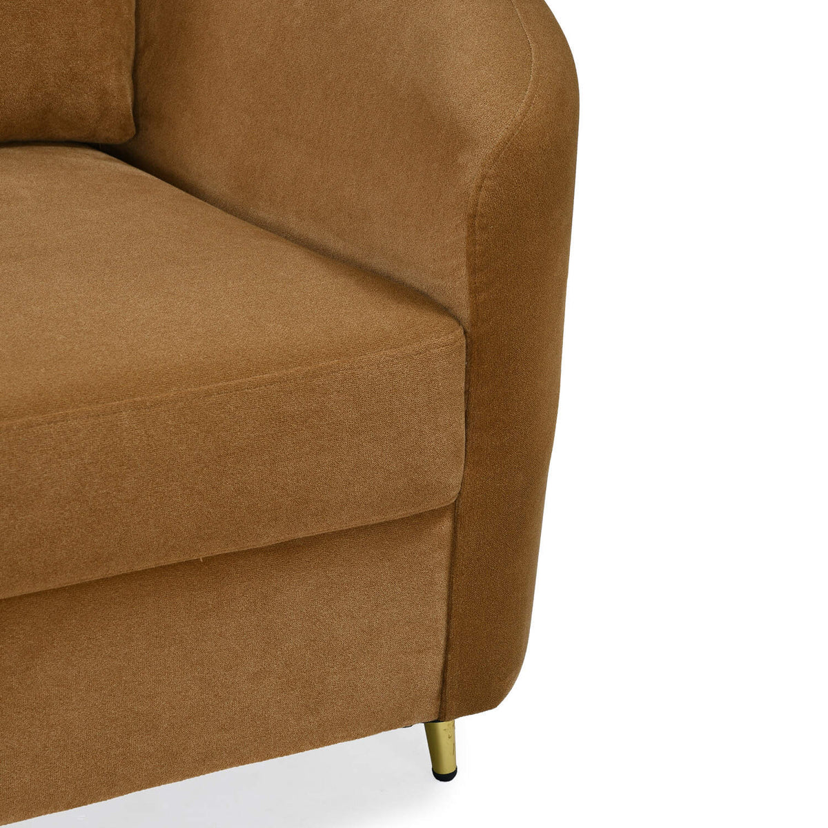 Arch 2 Seater Fabric Sofa- Rust Brown