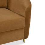 Arch 2 Seater Fabric Sofa- Rust Brown