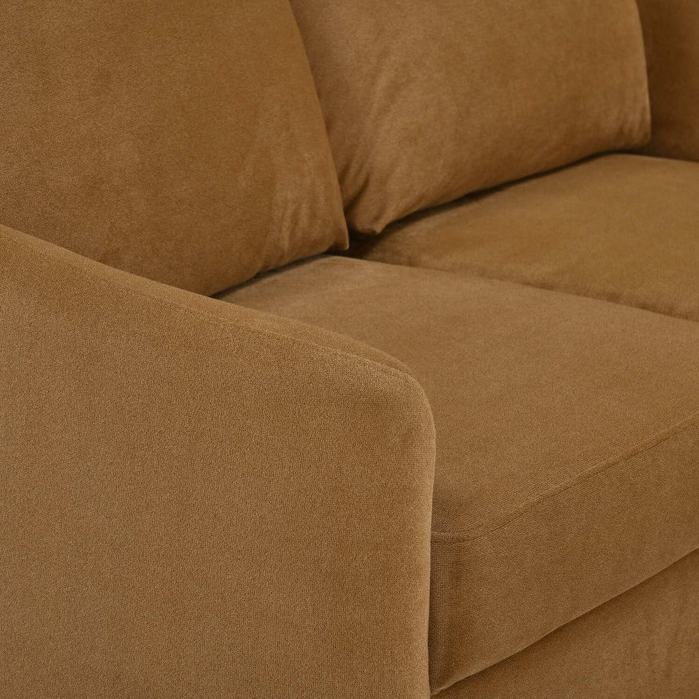 Arch 2 Seater Fabric Sofa- Rust Brown