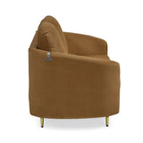 Arch 2 Seater Fabric Sofa- Rust Brown