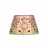 Golden Bloom Decorative Votive Tealight Candle Holder- Golden & Pink