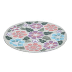 Petal Poetry Round Floral Placemat- Purple and Pink