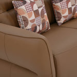 Norma 2 Seater Fixed Sofa- Camel Brown